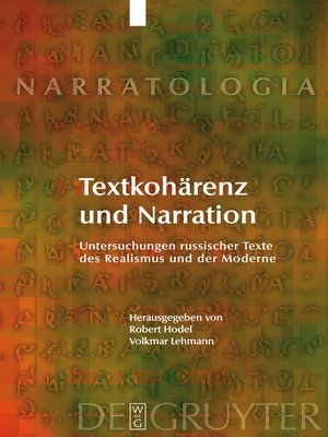 cover image of Textkohärenz und Narration